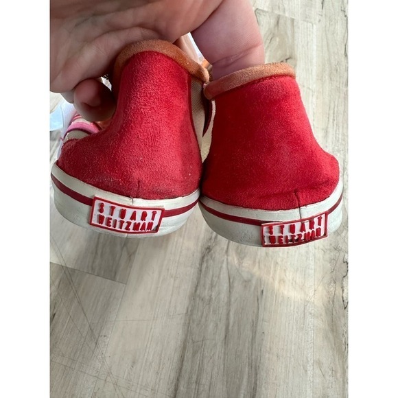 Stuart Weitzman colorful polka dot suede mesh shoes - Picture 6 of 8